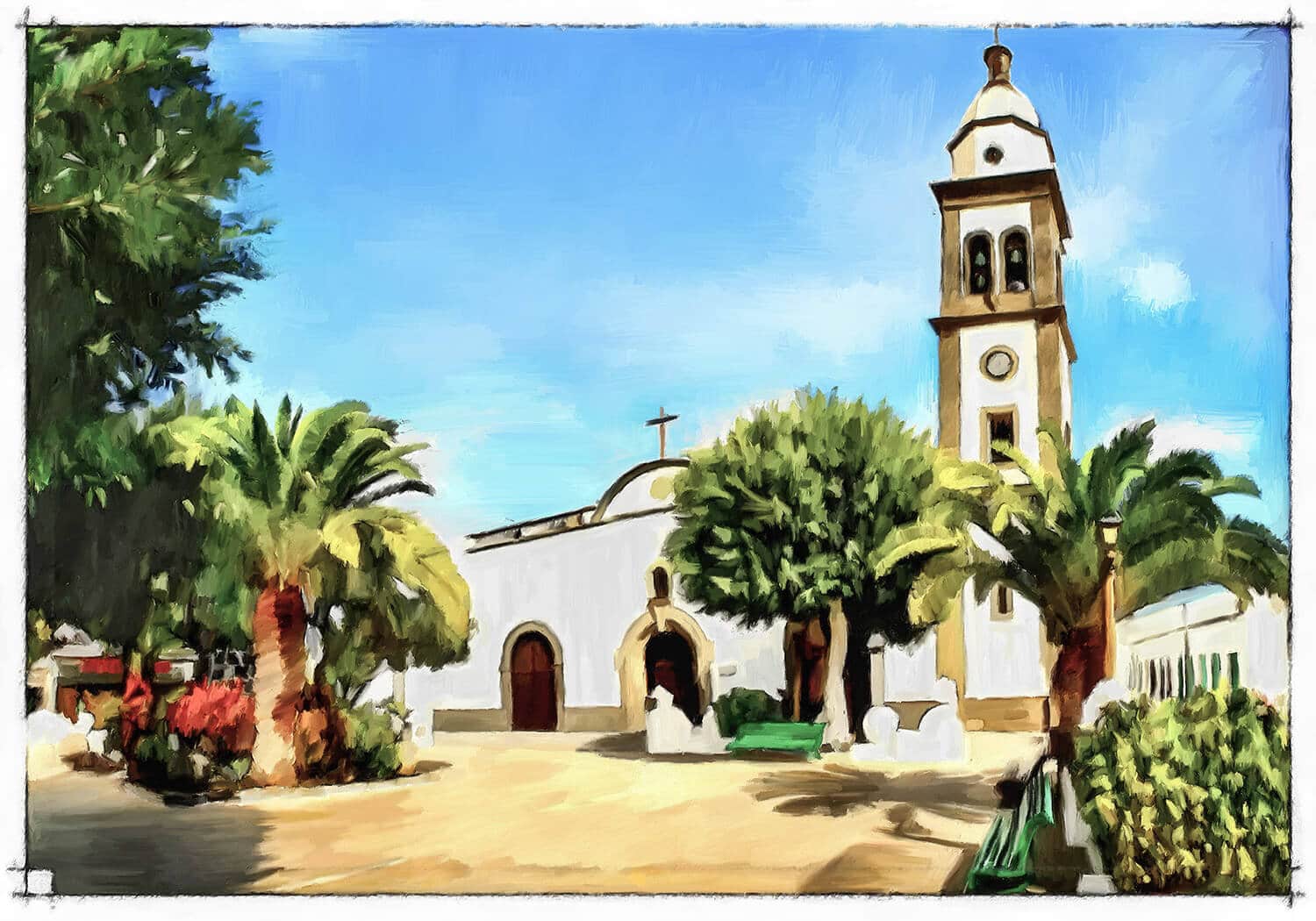Iglesia de San Ginés. Pintura: Jorge Marsá.