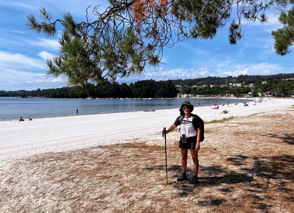 Playa de La Magdalena. No hay fuerzas ni para sonreír.