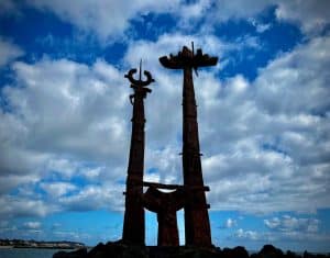 Escultura atlántica en Costa Teguise.