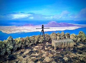 Mirador del Río. Grabando. Fotografía: Josechu Pérez Niz. 