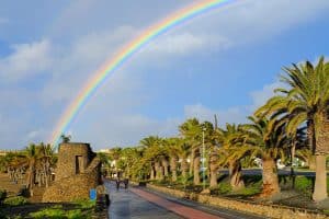 El tiempo en Costa Teguise. Arcoiris. Fotografía: Ramón Pérez Niz.