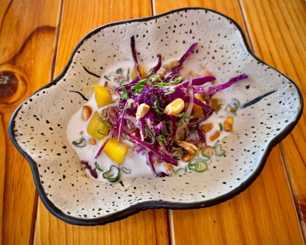 Kinilaw, el ceviche filipino de Nakai con atún de Lanzarote.