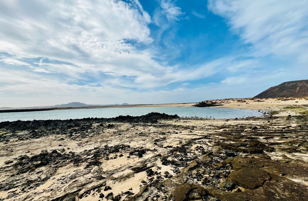 Playa de Las Conchas, Isla de Lobos. Fotografía: Lanzarote3.com