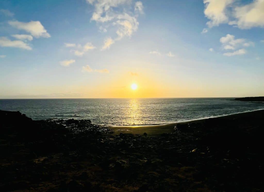 Así vivimos el atardecer en la playa de Janubio. Fotografía: Lanzarote3.com