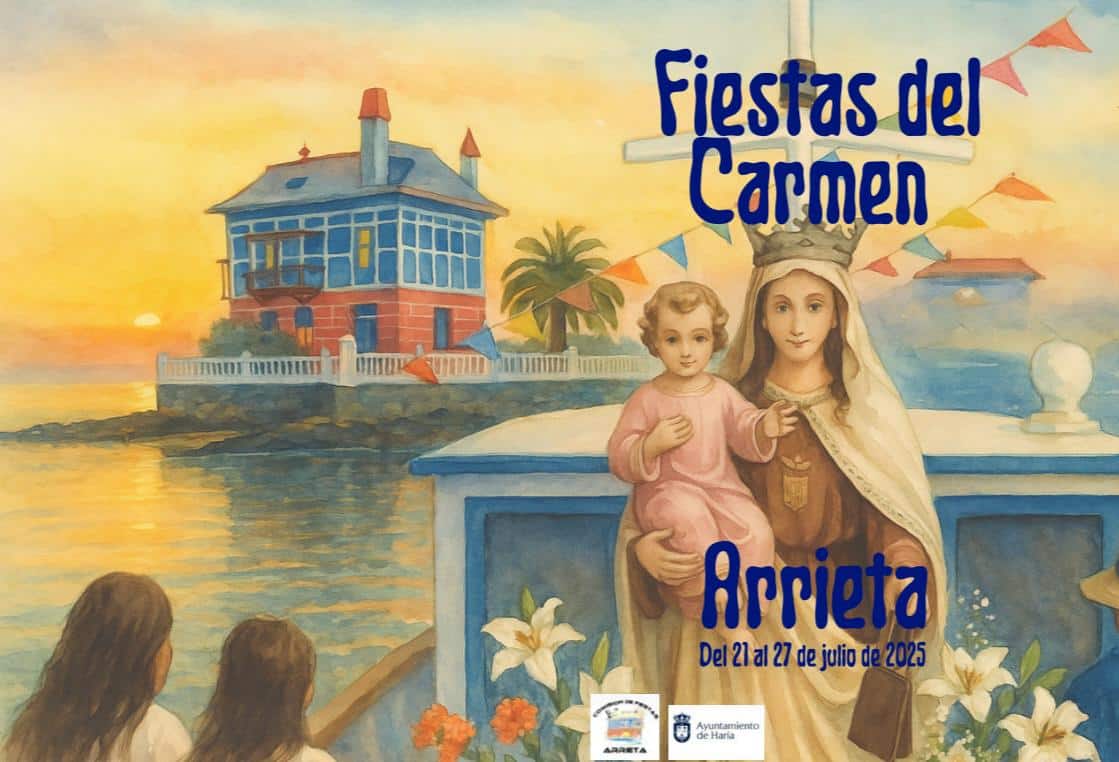 Procesión marinera de la Virgen del Carmen en las fiestas de Arrieta 2025