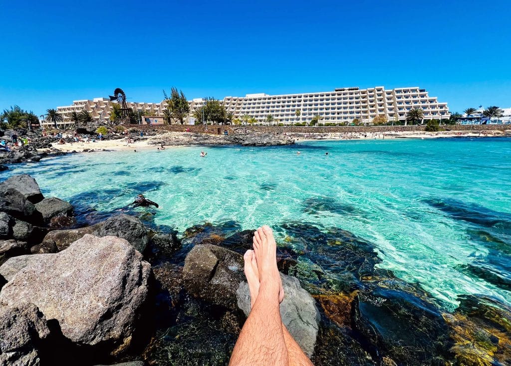 Playa de El Jablillo, Costa teguise. Para después del entreno de pádel... Fotografía: Lanzarote3.com