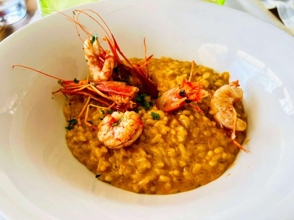 Arroz cremoso de gamba roja del Restaurante Mirador de las Salinas. Fotografía: Lanzarote3.com